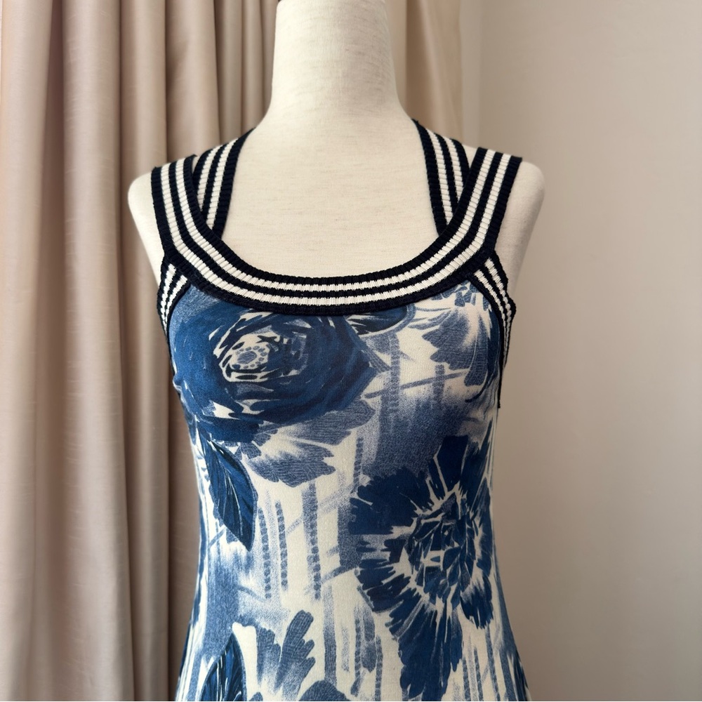 Jean Paul Gaultier Soleil Floral Blue Dress Medium - Picture 3 of 11